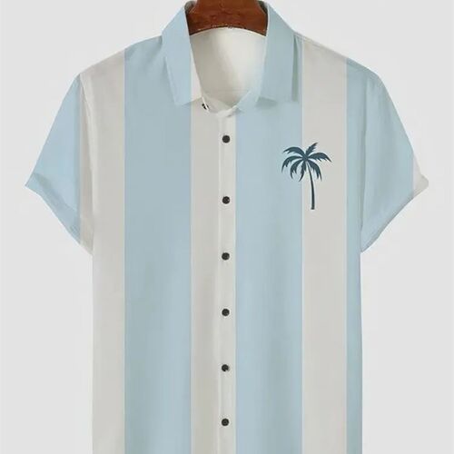 Hawaiian Shirt Men Summer 3d Coconut ree Printed Holiday Sho