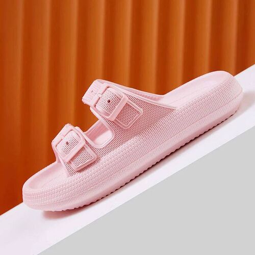 Thick Platform Cloud Slippers Women Fashion Buckle Soft