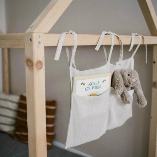 Baby Bed Hanging Storage Bags Cotton Newborn Crib Organizer