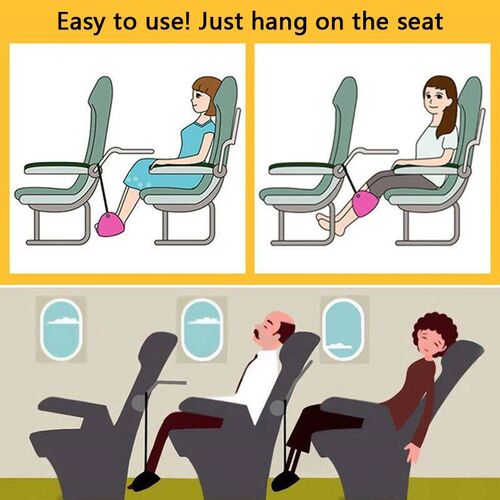 Flight Car Travel Essential Aviation Seat Foot Pad Adjustabl
