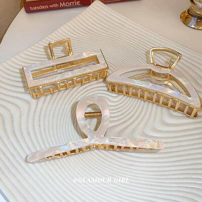 tic Acid Gradient Metal Hairpin Temperament Back of Head Mer