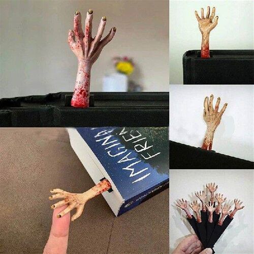 Creative Multifunctional Scary Hand Bookmarks Funny Resin