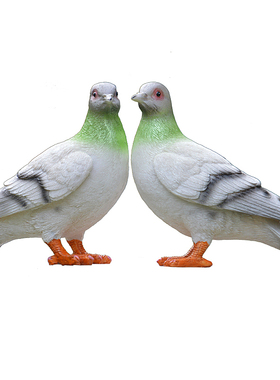 家居花园别墅装饰品树脂鸟类摆件仿真动物工艺品鸽子客厅创意