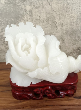 天然玉石白菜摆件整体雕刻客厅办公室摆放蔬菜装饰品乔迁开业送礼