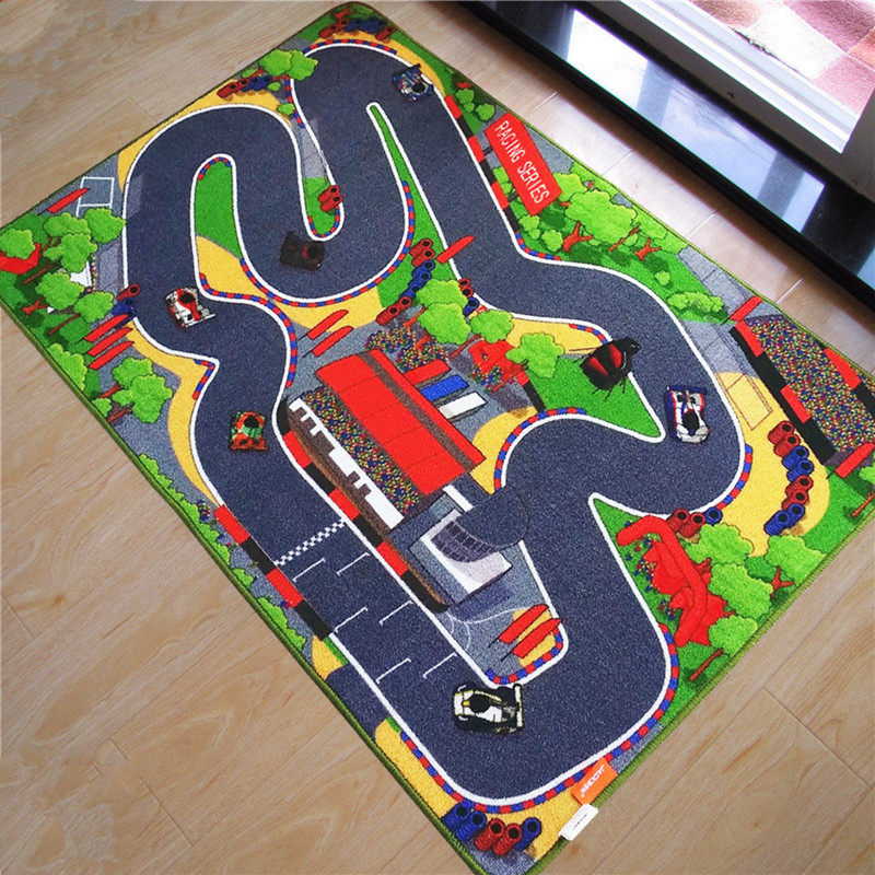 机洗卡通车道交通模拟马路跑道游戏爬行垫子路标赛车地垫地毯,居家布艺,地毯,淘宝优惠券,粉丝福利购,淘宝优惠卷