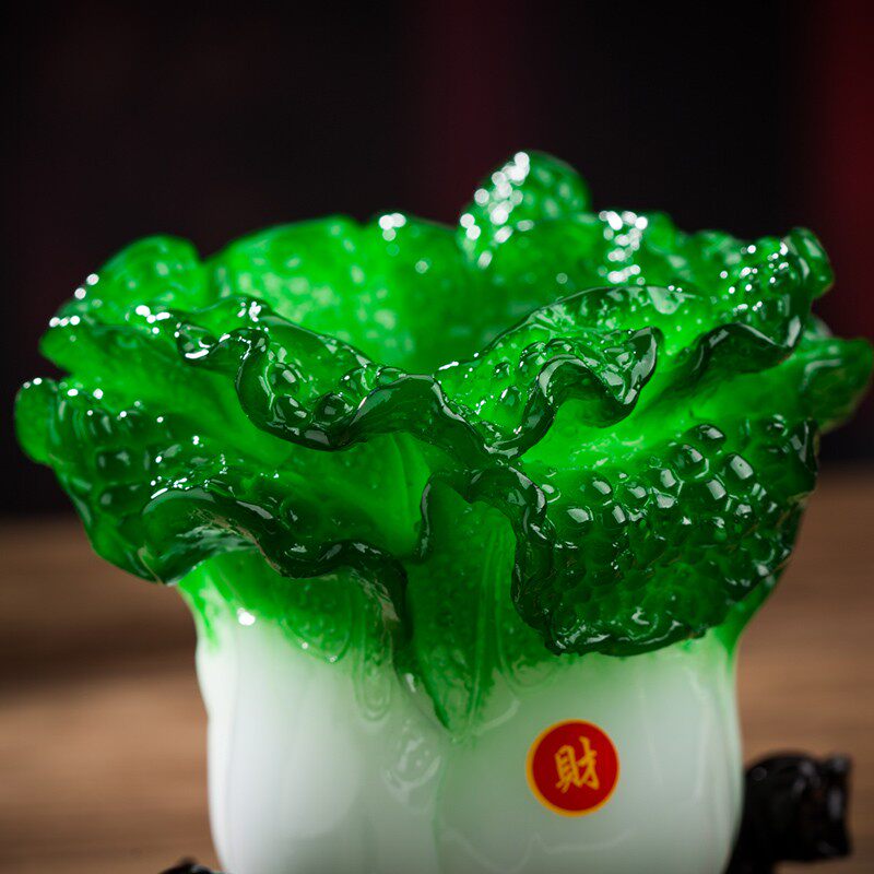 招财玉白菜办公室大笔筒摆件家居用品创意可爱装饰品实用开业礼品,节庆用品/礼品,笔筒,淘宝优惠券,粉丝福利购,淘宝优惠卷