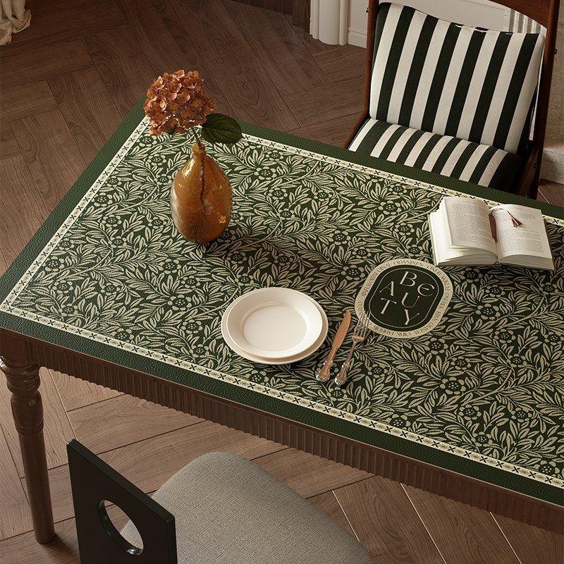 克洛伊法式方形桌垫防水防油免洗防烫皮革垫茶几桌布客厅2024新款,居家布艺,桌布,淘宝优惠券,粉丝福利购,淘宝优惠卷