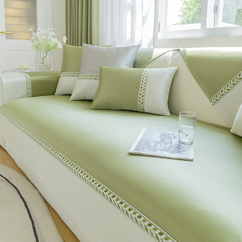小清新沙发垫新款2023夏季冰丝凉席冰垫藤席1十2十3防滑夏天盖巾,居家布艺,沙发垫,淘宝优惠券,粉丝福利购,淘宝优惠卷