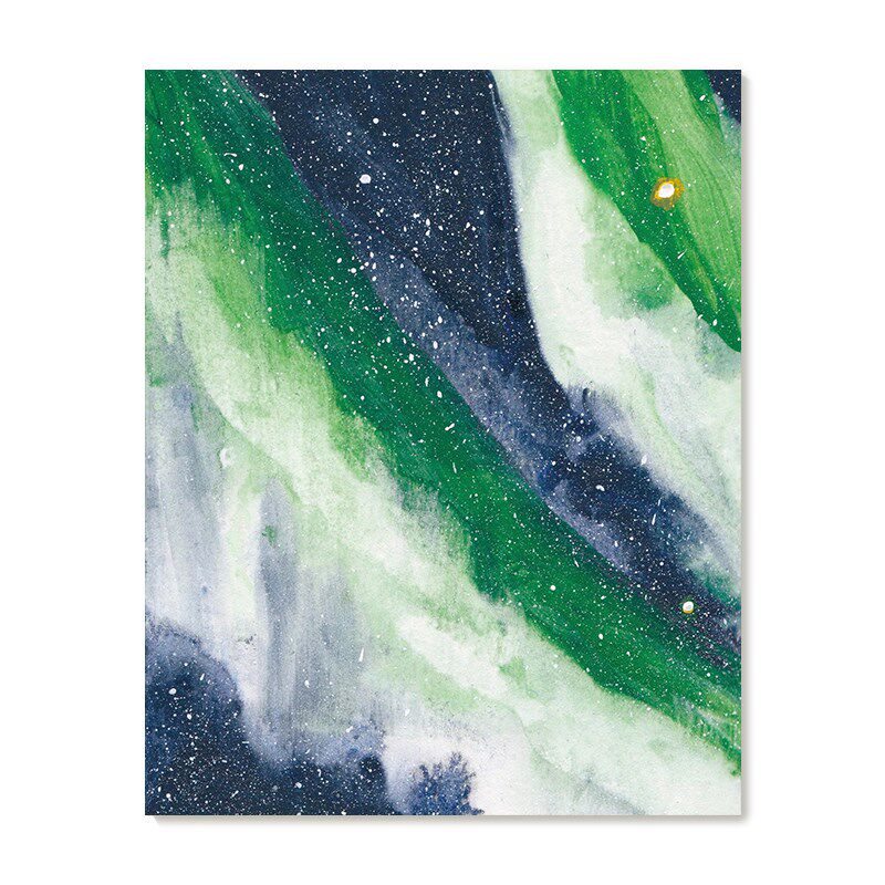 【特惠捡漏】Yukiko Noritake插画复刻艺术版画极光风景装饰画芯