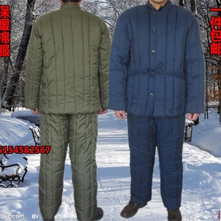棉衣棉裤套装冷库煤矿井下棉服老式石油工人演出男女劳保蓝绿棉袄