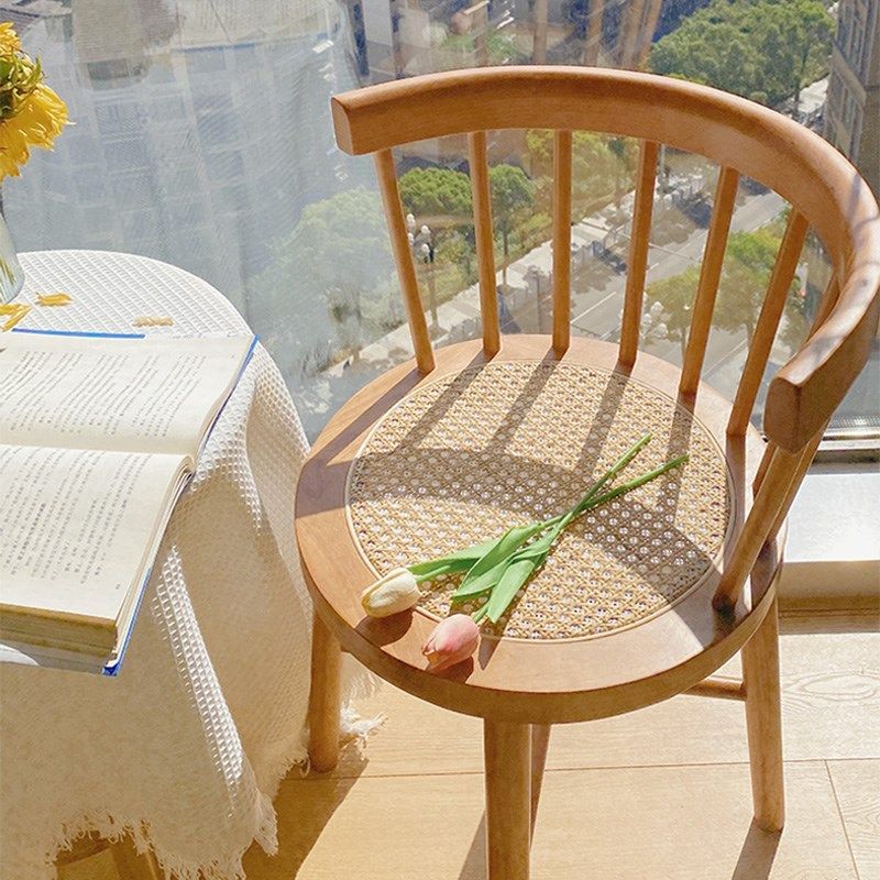 法式复古餐椅家用实木餐桌椅子靠背阳台休闲藤编扶手椅洽谈温莎椅,住宅家具,餐椅,淘宝优惠券,粉丝福利购,淘宝优惠卷