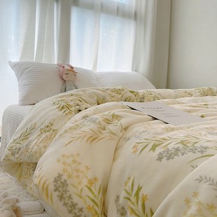 法莱绒珊瑚毛加绒被罩保暖1.5m宿舍单人加厚面被单件