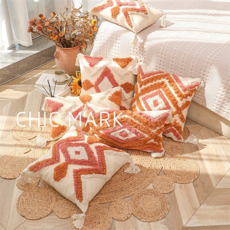 簇绒抱枕民族风枕民宿装饰客厅沙发床上靠棉麻可拆洗腰枕靠枕,居家布艺,抱枕被,淘宝优惠券,粉丝福利购,淘宝优惠卷