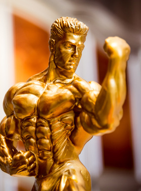 拳王肌肉男健美先生健身比赛奖杯大力士雕塑健身房装饰品摆件奖品