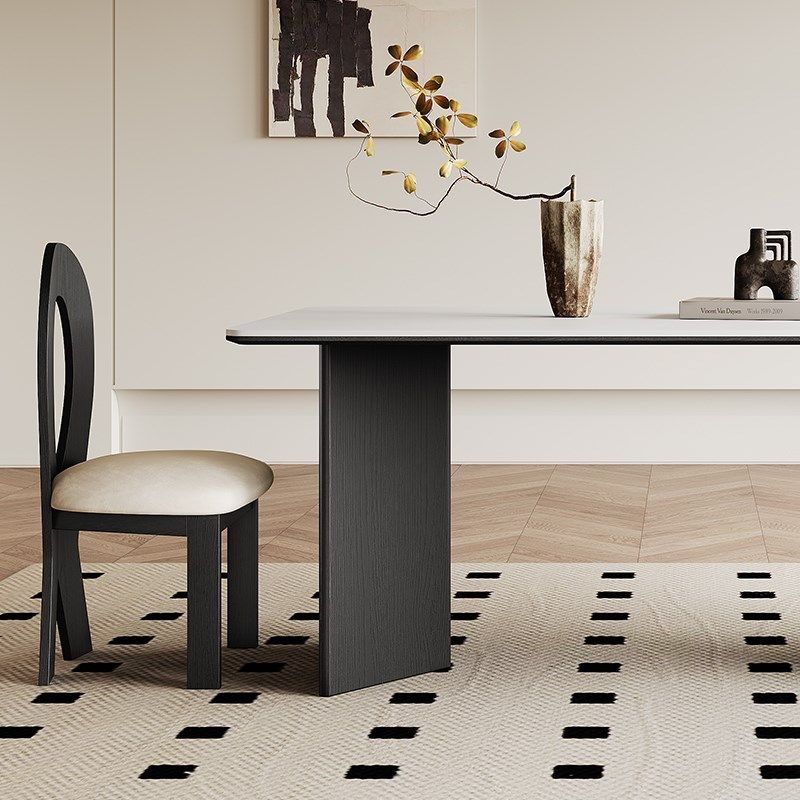 奥古斯特飞雁实木餐桌法式复古小户型意式中古风白色岩板餐桌,住宅家具,岩板餐桌,淘宝优惠券,粉丝福利购,淘宝优惠卷