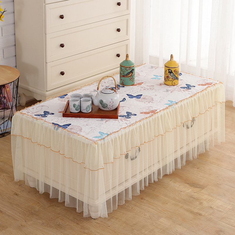 长方形布艺蕾丝茶几罩家用餐桌桌布盖巾茶几盖巾防尘罩客厅茶几罩,居家布艺,桌布,淘宝优惠券,粉丝福利购,淘宝优惠卷