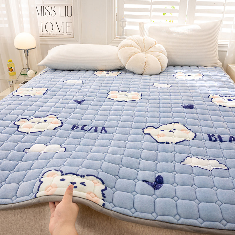 冬季床垫软垫牛奶珊瑚绒保暖加绒可机洗毛毯床铺垫褥子防滑,床上用品,床垫/床褥/床护垫/榻榻米床垫,淘宝优惠券,粉丝福利购,淘宝优惠卷