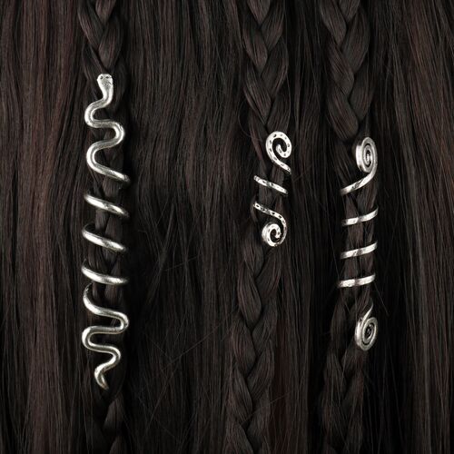 Viking Spiral Charms Beads for Hair Braids for Beard Hair Be