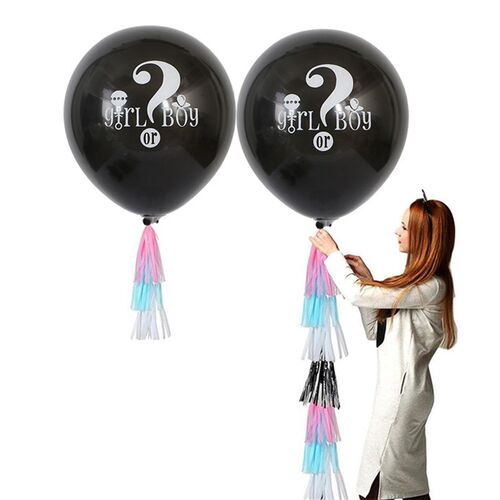 Copyright Black 36inch Boy or Girl Latex Balloon Baby Gender