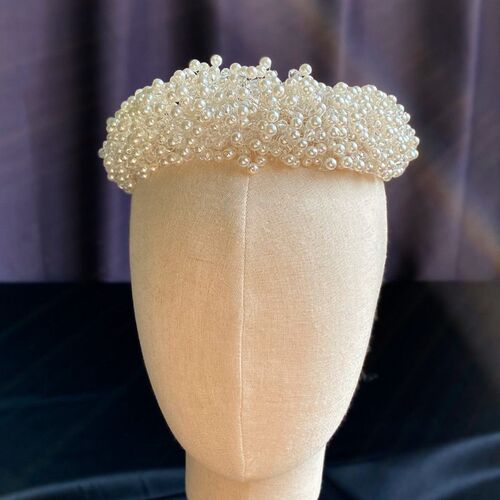 Heavy Craft Pearl Hair Band Catwalk Exaggerated Headband Bri