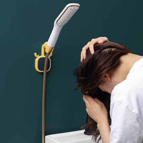 Wall-Mounted Shower Head Holder No-Drill Bracket, 360 Adju