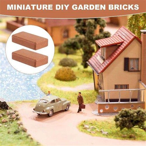 200 Pieces Mini Bricks for Landscaping Miniature Bricks