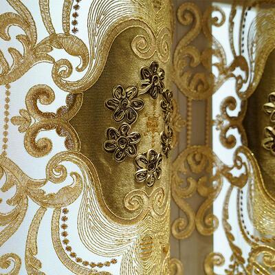 Curtains for Living Dining Room Bedroom Valance European Sty