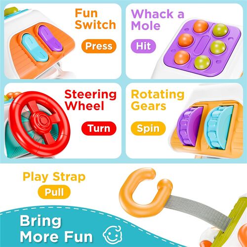 Baby Busy Board Cube Montessori Sensory Toys for Toddler 1-3
