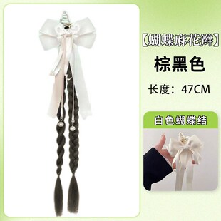 Hair Braid Ponytail Womens Bow Clip Natural Sweet Twist Brai