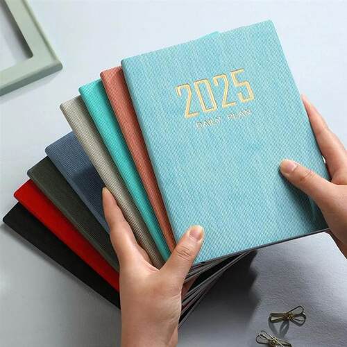 A5 2025 Agenda Book with Calendar English Daily Weekly Month