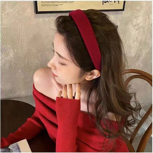 New Year Red Hair Hoop Princess Hair Clip High Cranial Top C