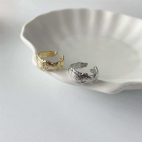 Fashion open textured ring female ins indifferent simple ret