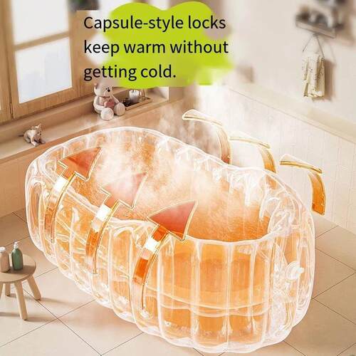 Inflatable baby bathtub,used sitting or lying portable bath