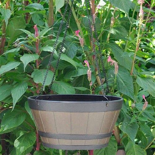 Emption!Flower Pot Barrel Plant Flowerpot Resin Plant