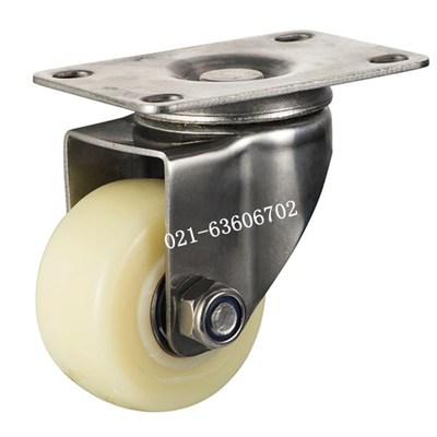 2寸寸3寸寸5寸30不锈钢白尼龙万向轮刹车轮手推车工业脚轮子