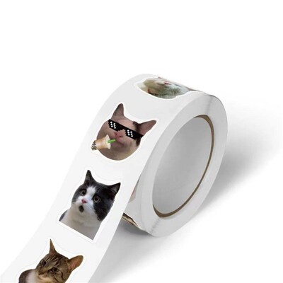 500pcs Cute Cat Graffiti Stickers for Notebooks, Water Bottl