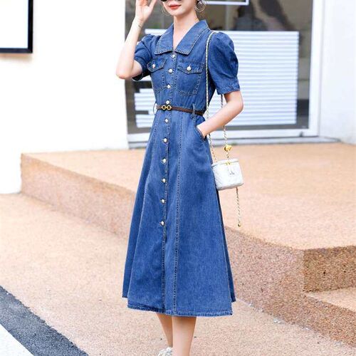 Tencel denim dress for women, thin style, summer new style,