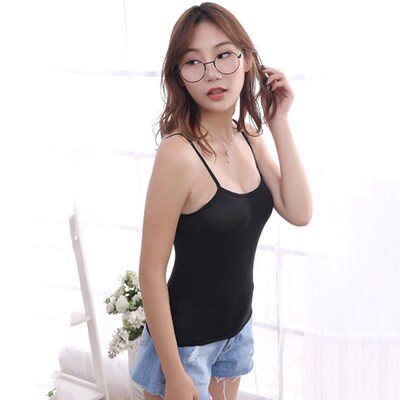 Women Tank Top Polyester Solid Color Spring Summer Singlet U