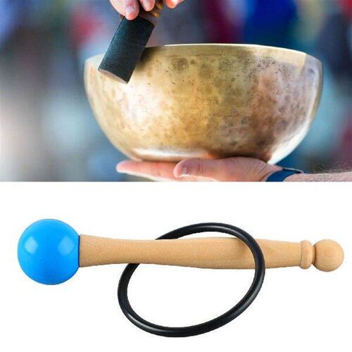 Singing Bowl Mallet Wood Handle Rubber Head Clear Beautiful