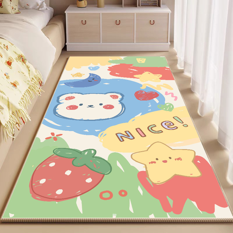 卡通床边毯卧室儿童房可爱地毯床前四季通用长条地垫防滑耐脏地毯,居家布艺,床边毯,淘宝优惠券,粉丝福利购,淘宝优惠卷