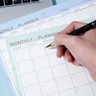 Monthly Paper Pad 54 Sheets DIY Planner Desk Agenda Gift Sch