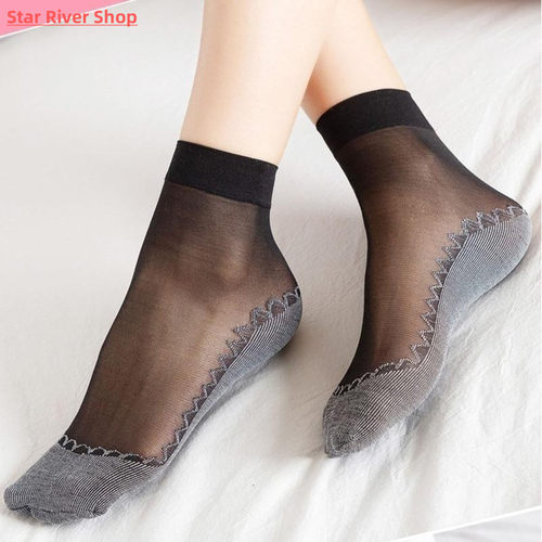 4 Pair Spring Summer Women Soft Socks Casual Non-Slip Bottom