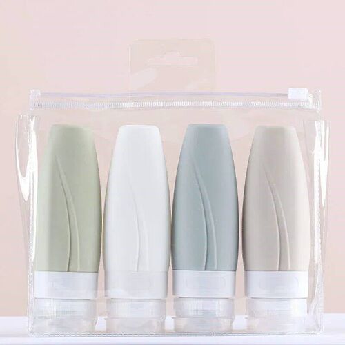 60/90ml Portable Silicone Refillable Bottle Travel Packing L