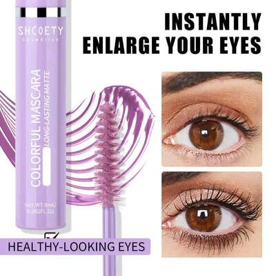 Red Brown Eyelashes Mascara Christmas Stage Makeup Colored M