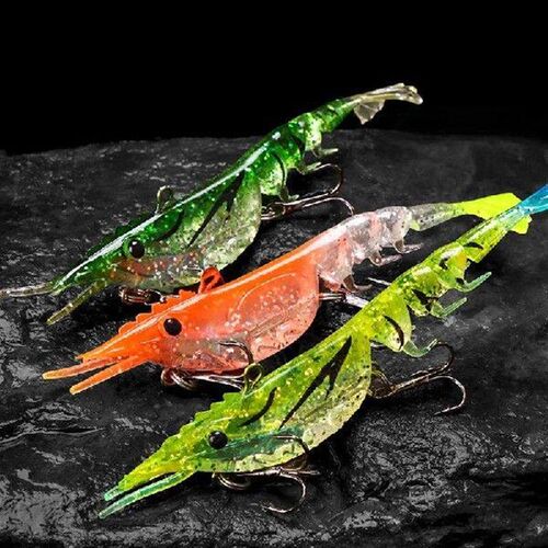 Realistic Shrimp Fishing Lures Multi-Jointed Double Hooked
