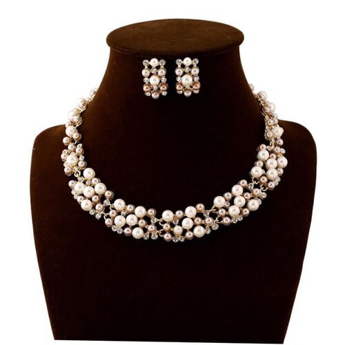 pearl necklaces set earrings jewelry women 珍珠潮女项链饰品