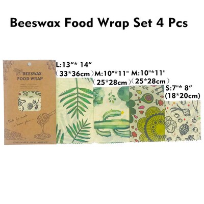 Reusable Beeswax Food Wrap Sandwich Bags Covering Dishes