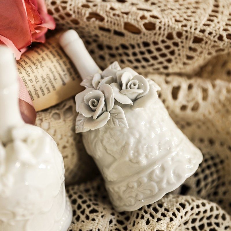 法式浮雕陶瓷餐铃餐厅吧台捏花手摇传菜铃铛家居摆件拍摄提醒铃,家居饰品,桌面摆件,淘宝优惠券,粉丝福利购,淘宝优惠卷