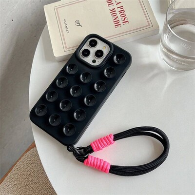 Fashion Cute Candy Liquid Silione Sution Cup With Wrist Stra