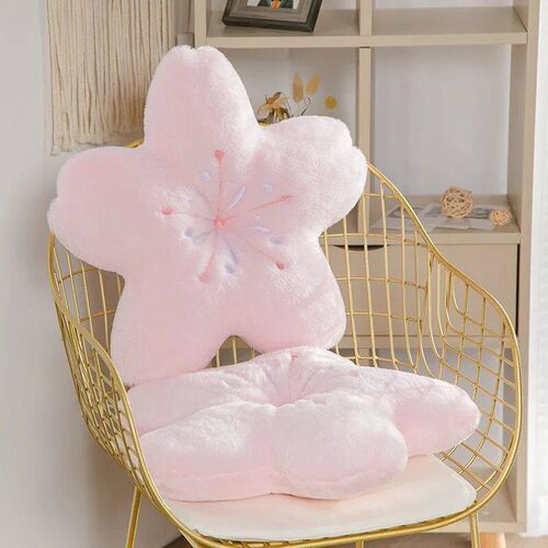 New Pink Sakura Plush Throw pillows Kawaii  Flower Plush Pil